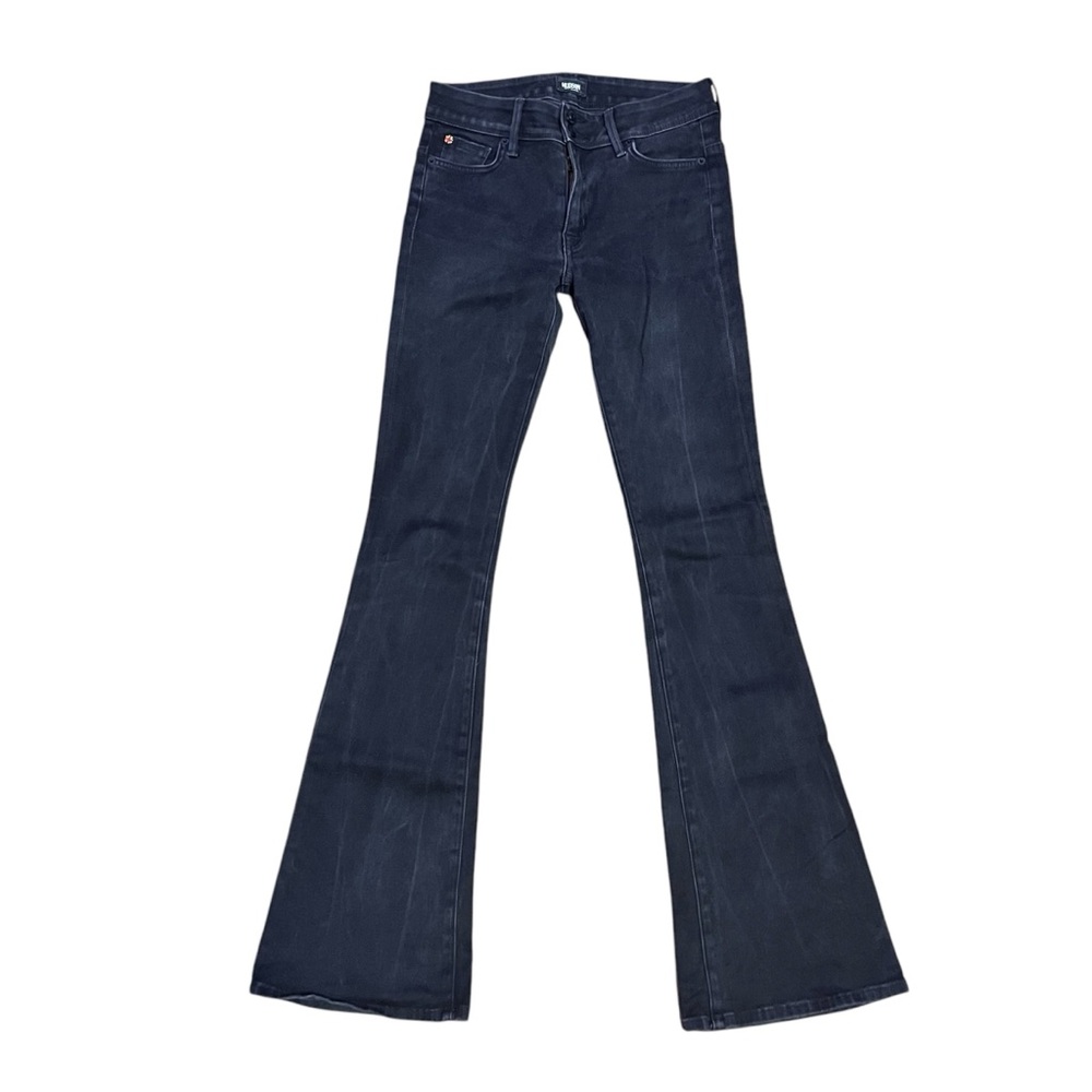 Hudson women’s signature midrise bootcut flap Jeans, black, Size 27, EUC